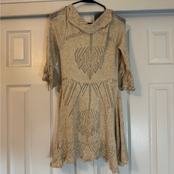 Anthropologie Sparrow Knit Tie Oatmeal Cardigan - Picture 7 of 12